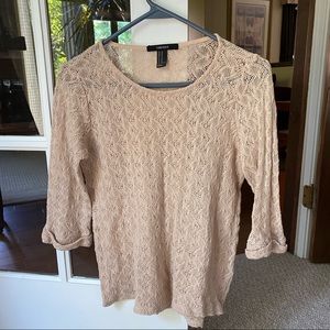 Patterned cream blouse